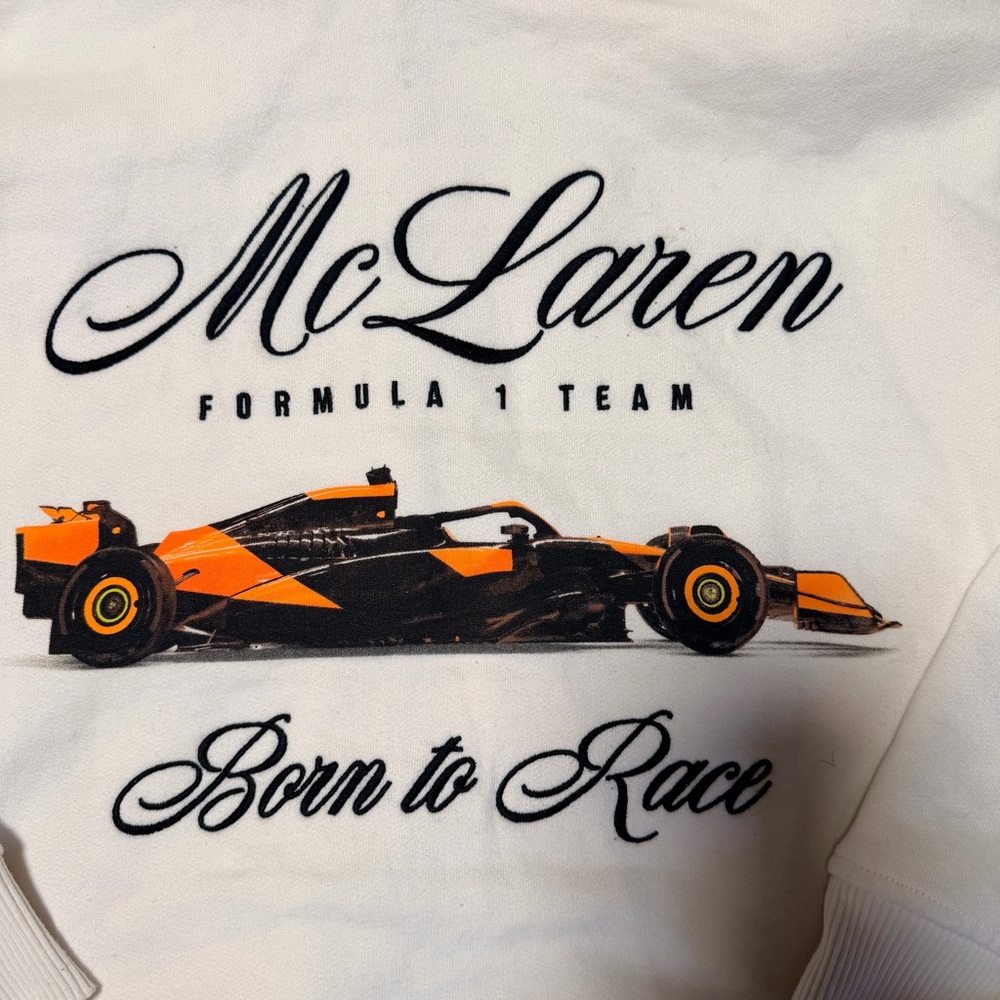 Abercrombie Kids White Racing Hoodie‎ - Picture 3 of 5